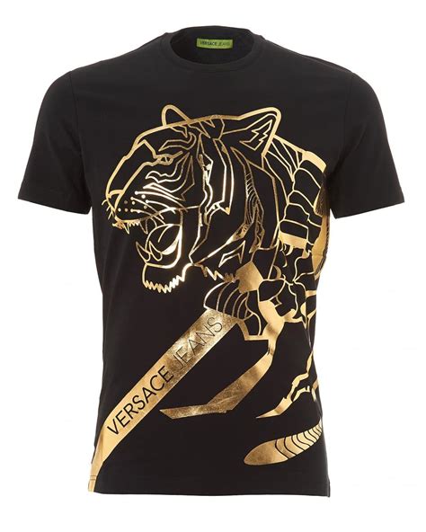 black versace shirt v neck with design